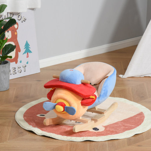 Qaba Kids Plush Airplane Rocker & Reviews | Wayfair