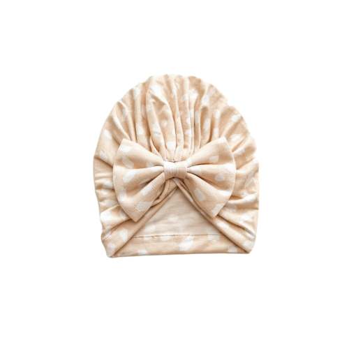 Sand Spotted Baby Bow Hat Bamboo Newborn Girl - Harp Angel Boutique