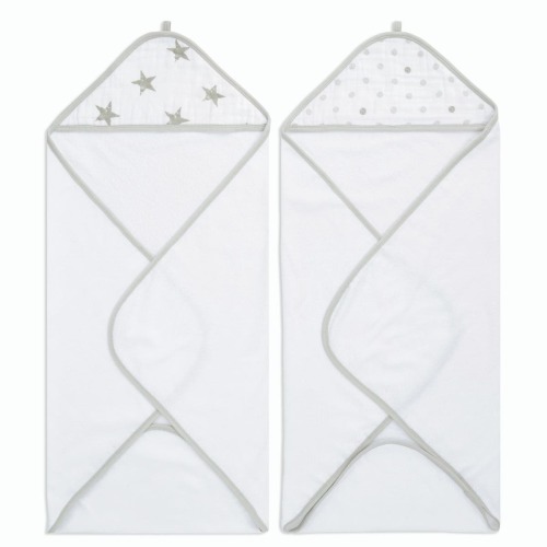 Dusty Cotton Muslin Hooded Towel | aden + anais