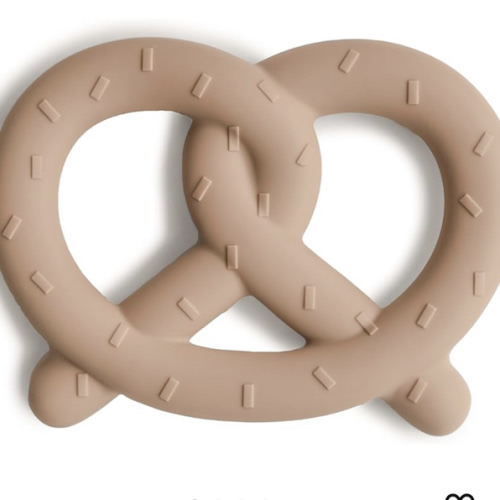 mushie Pretzel Silicone Baby Teether Toy |