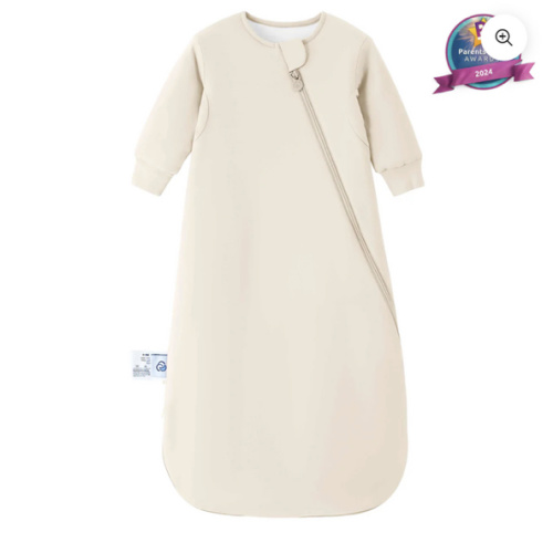 Warm Long Sleeve Sleep Sack 2.5 TOG - Organic Cotton & Camel Wool - Cream