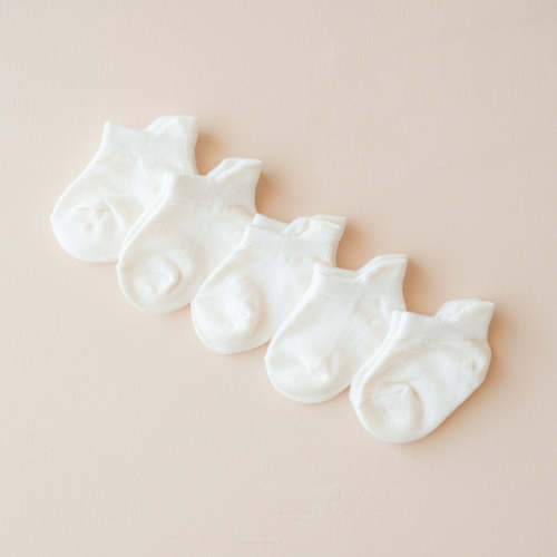 Kyte Baby Ankle Socks Combo 5-Pack in Cloud - Shop