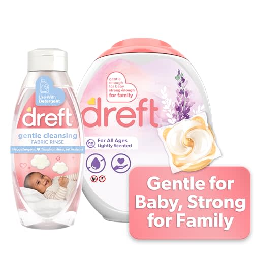 Dreft For All Ages Pacs + Rinse Bundle 45 ct, 48 fl oz