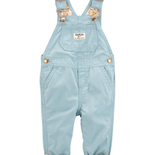 Blue Baby Floral Canvas Overalls - Blue | Carter’s Oshkosh Canada