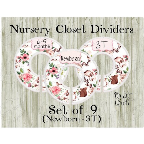 Bunny Rabbit Nursery Closet Dividers, Baby Rabbit, Nursery Clothes Dividers, Rabbit, Shower Gift, Clothes Dividers