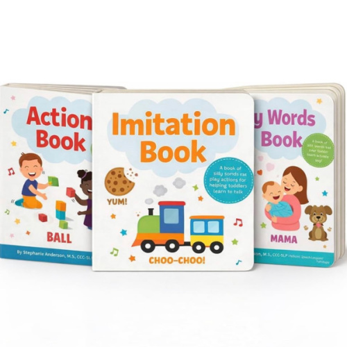 Speech Development Book Bundle for Toddlers Ages 0–4 | 3-Book Set for Early Language Learning | Imitation, First Words & Action Words | Speech Therapy ... Communication Skills & Vocabulary Building