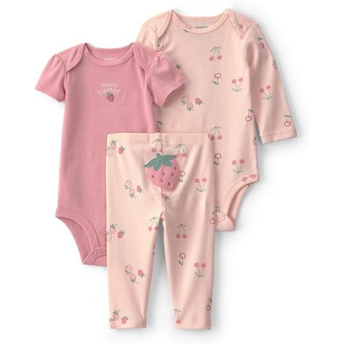Carter's Girl 3-Piece Pant Set, Pink, 9M