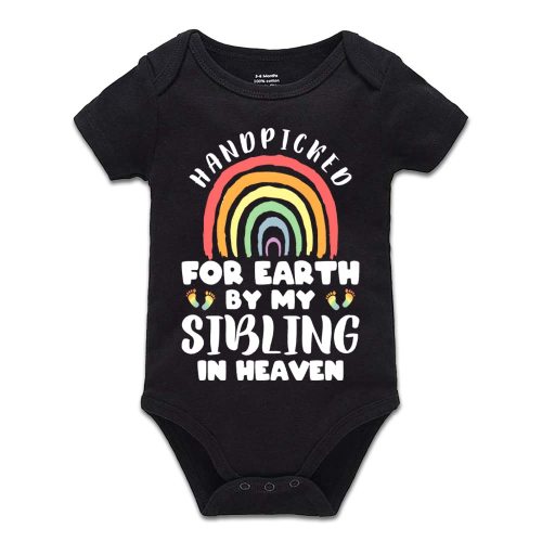 Hand Picked for Earth by My Sibling in Heaven Baby Bodysuit Unisex Infant Long Leeve Onesie