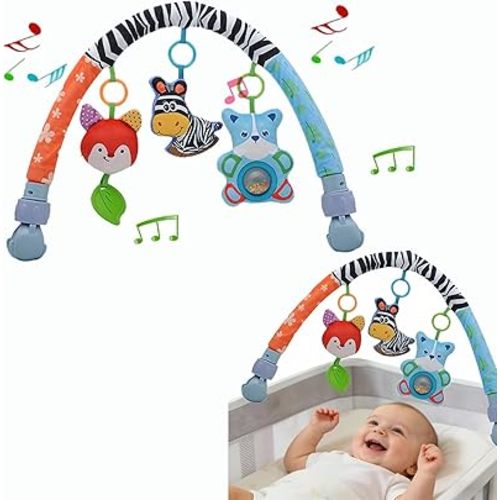 Pau1Hami1ton Baby Stroller Arch Toys, Car Seat Toys,Baby Gifts.S-19(Zebra-1)