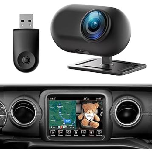 JOYTUTUS Baby Car Camera with Wireless CarPlay Adapter, 1080P HD Rear Seat Monitor Display on Car Screen, Backseat Camera for Kids 150°Wide, Rear Facing Monitor Baby Essentials Shower Gifts for Pets