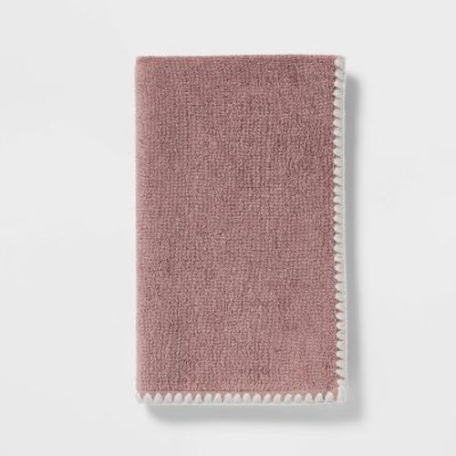 Shell Stitched Boarder Hand Towel Mauve - Threshold™