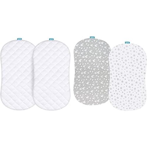 Bassinet Mattress Pad Covers and Sheets for Halo Bassinest Swivel, Flex, Glide, Premiere & Luxe Series Sleeper