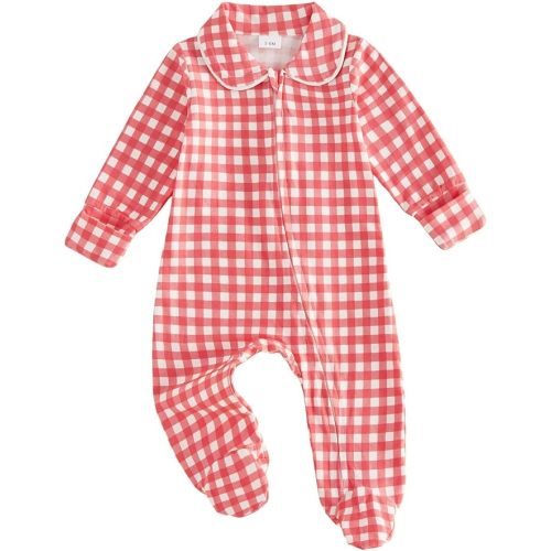 Seyurigaoka Newborn Baby Boy Girl Romper Long Sleeve Zipper Jumpsuit
