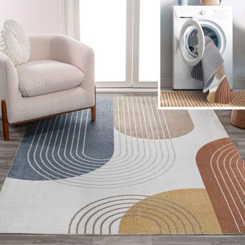 JONATHAN Y Arches Contemporary Minimalist 5 ft. x 8 ft. Area Rug, Easy-Clean, Soft, Durable Construction