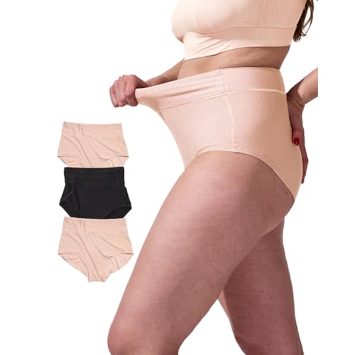 Bodily The All-In Panty, Maternity, Postpartum & C-Section Underwear, High Waisted, Soft, Stretchy for Pregnancy - 3pk
