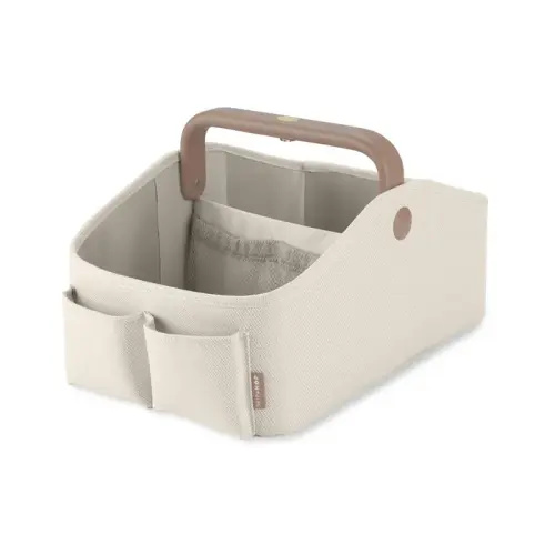 Skip Hop Nursery Style Light Up Diaper Caddy Oat | Baby Bunting AU