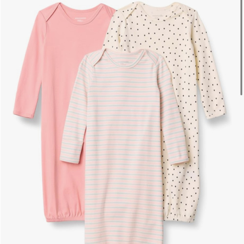 Amazon Essentials Unisex-Baby Long Sleeve Sleeper Cotton Gown