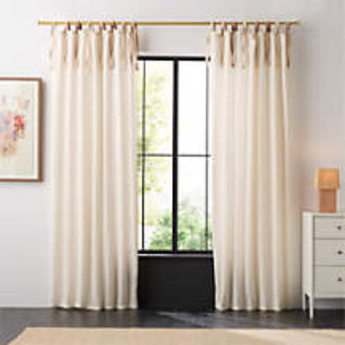 Natural Tie 100% Organic Cotton Muslin Kids Curtain Panel 44"x84"