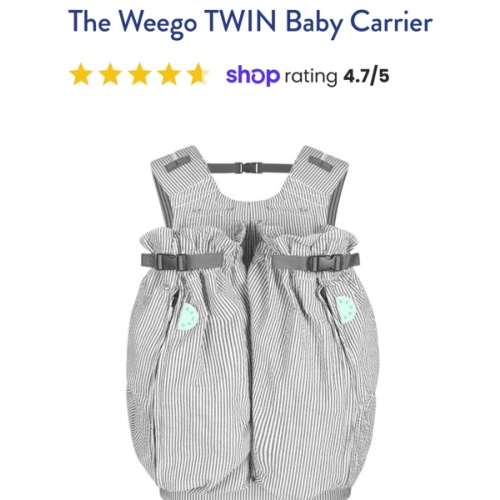 The Weego TWIN Baby Carrier