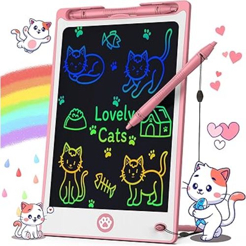 Hockvill LCD Writing Tablet for Kids 8.8 Inch, Toys for Girls Boys Drawing Pad for 3 4 5 6 7 Year Old Kids Toys, Children Christmas Birthday Gift for Kids Toddler Doodle Board Travel Essentials