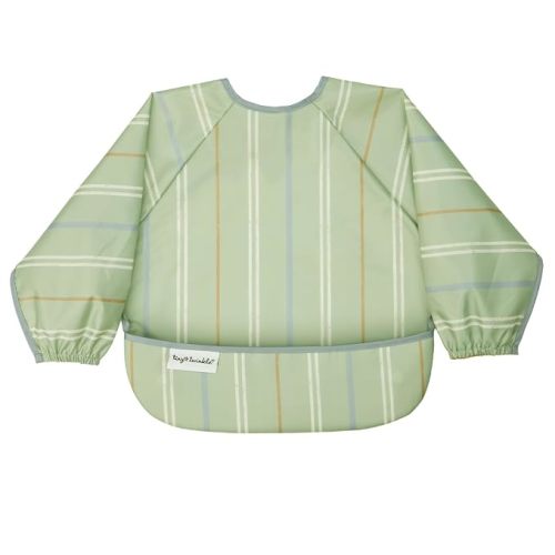 Tiny Twinkle Long Sleeve Bib for Babies & Toddlers | Waterproof Smock Bib for Eating | Machine Washable & Mess-Proof Feeding Essentials | Newborn Shower Gift (Heritage Stripe, 6–24M)