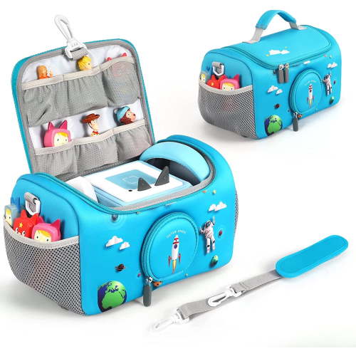 AYAOQIANG Carrying Case for Toniebox Starter Set Storage Carrier Bag for Toniesbox Audio Player Carrying Box for Kids Toniebox Accessories Travel Carrying Bag for Toniebox Blue