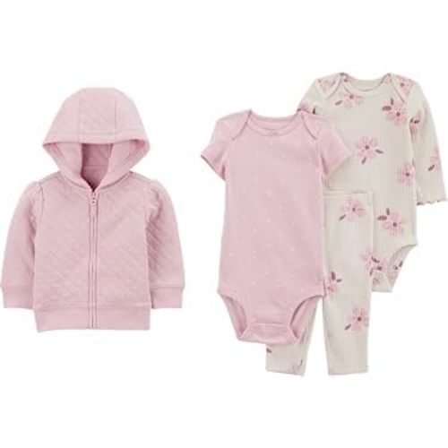 Simple Joys by Carter's Baby Girls' 4-Piece Jacket, Pant, and Bodysuit Set