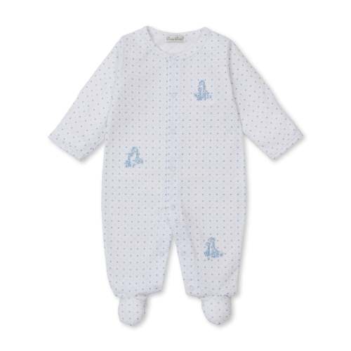 Giraffe Grace Blue Dot Footie