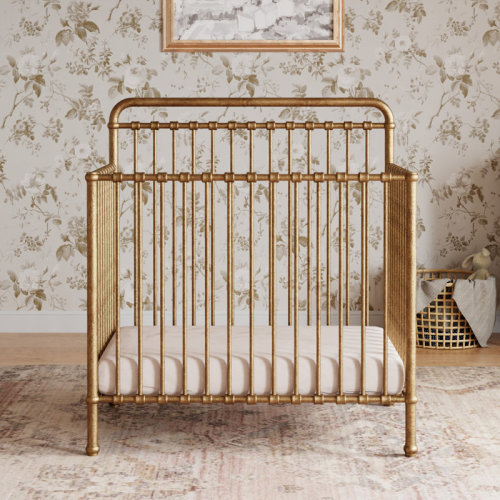 Namesake Winston 4-in-1 Convertible Mini Crib | Vintage Gold