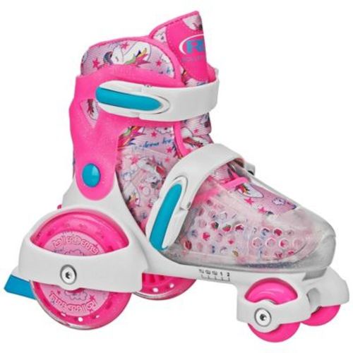 Roller Derby Sport Kids' Roller Skate - Unicorn Pink/White M: Adjustable Size, Padded Collar
