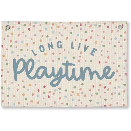 Kids Wall Art Hanging Linen Banner