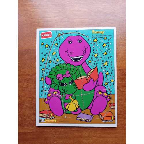 Barney Playskool Puzzle/6 piece Puzzle for 2-5 year old Children/Gift/Nursery Décor/Retro 1990's