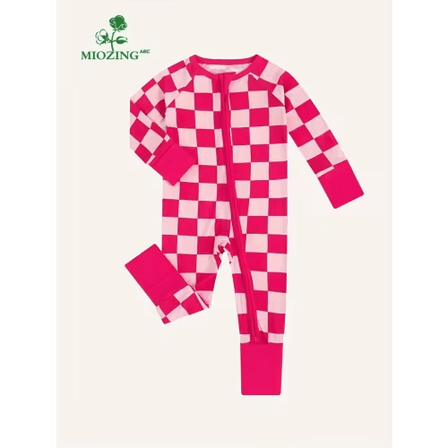 premium bamboo fiber rose checkered long sleeve bodysuit - Temu