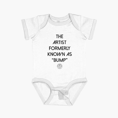 The Artist Formerly Known as "Bump" Short Sleeve Baby One-Piece