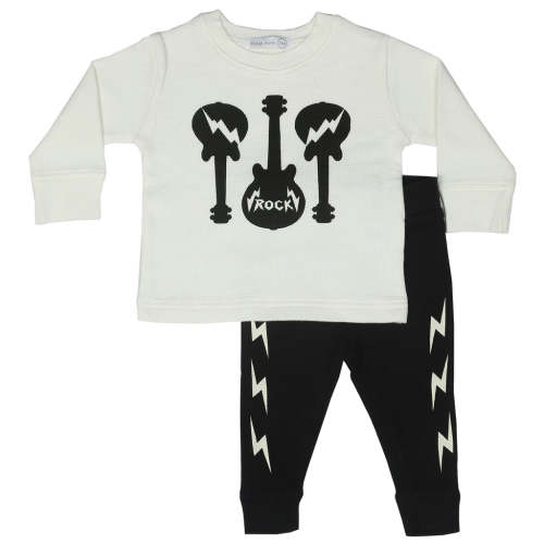 🎉Baby Thermal Shirt and Jogger Set - Born to Rock 6mo