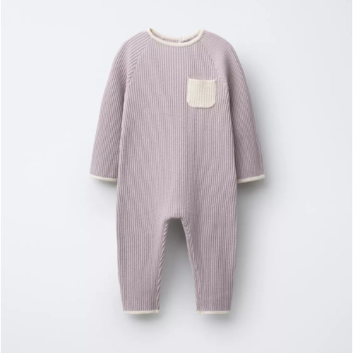 CONTRAST TRIM JUMPSUIT - Light lilac | ZARA United States