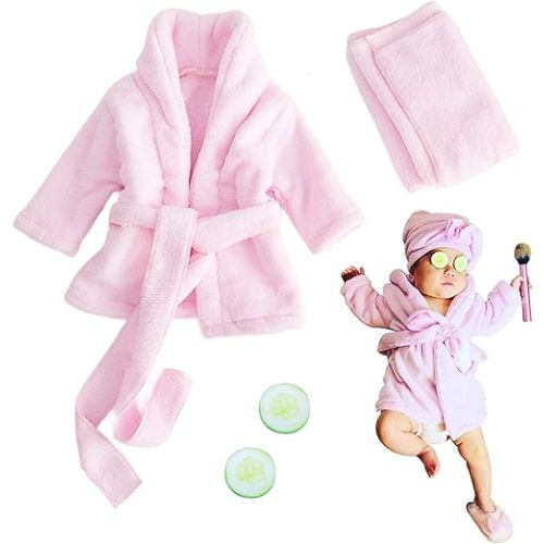 Jastore Newborn Photography Props Bathrobe Outfits Girl Baby Photo Prop Outfit Bathrobe Baby Photoshoot Props Robe