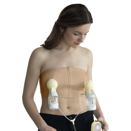 Medela Easy Expression Hands Free Pumping Bustier, Medium, Nude, 67941, 1 Each