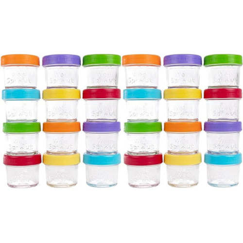 Glass Baby Food Storage Jars – 4 oz (Set of 24)