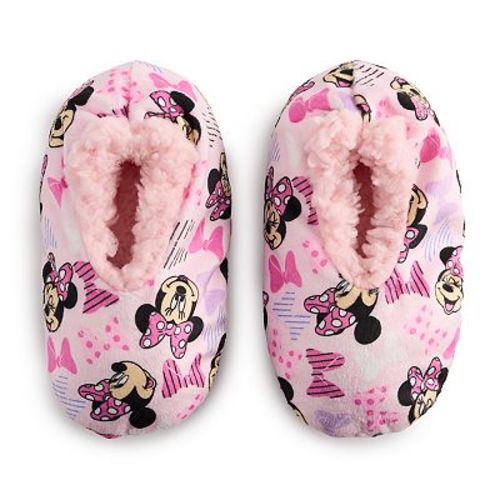 Disney's Minnie Mouse Covered in Bows Snuggle Toe Toddler Slippers