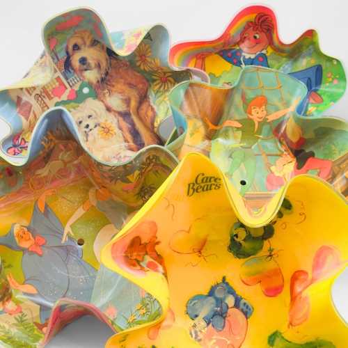 PICTURE Vinyl Record Bowl Decoration Handshaped LP Upcycled Kitsch Multi-Function Valet Tray Key Remote Jewelry Holder (one bowl)