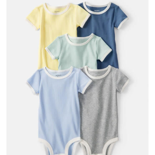 Baby 5-Pack Multipack Bodysuits - Blue/Yellow/Green | Carter's