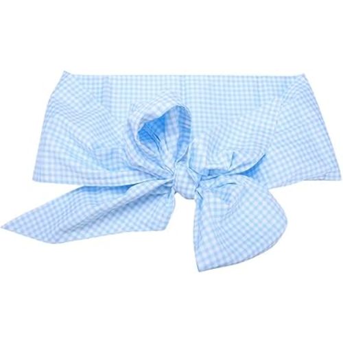 Zerodis Baby Swaddle Wrap Sash, Cotton Maternity Bowknot Newborn Infant Blanket for Photo Stretch Wrap Swaddle Blanket Receiving Blanket (Light Blue Plaid)