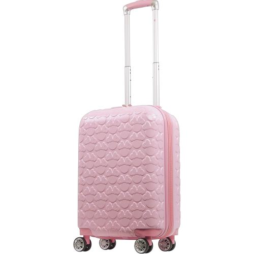 Ful Disney Minnie Mouse 22 Inch Carry On Rolling Luggage, Hardshell Suitcase with Spinner Wheels, Pink