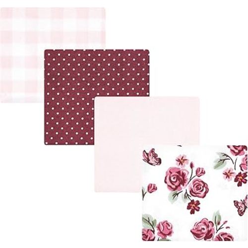 Hudson Baby Unisex Baby Cotton Flannel Receiving Blankets, Sweet Roses, One Size