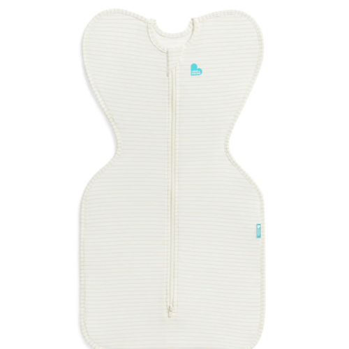 Swaddle Up™ 0.2 TOG Cotton Tan Breton Stripe - size: small