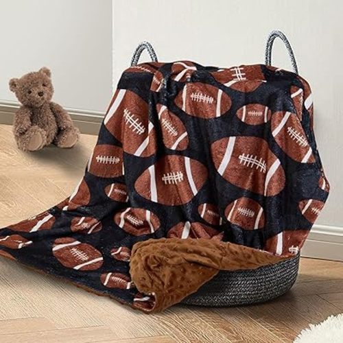 Baby Blanket Soft Fleece Minky Blanket Double Layer 26.5 * 40 Inches with Dotted Backing