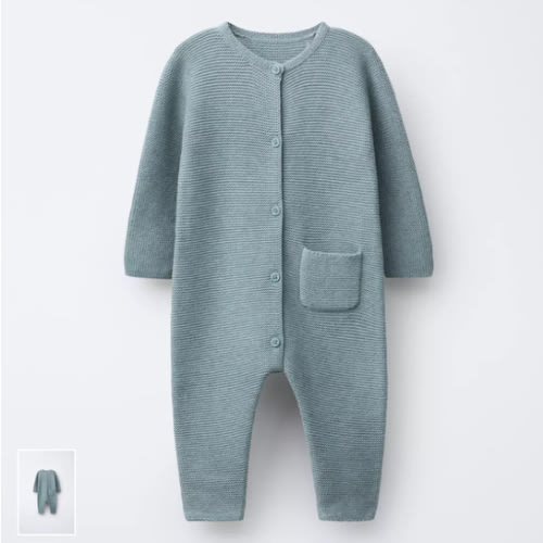 KNIT JUMPSUIT WITH LINKS - Green / Blue | ZARA United States