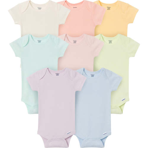 8-Pack Baby Girls Rainbow Short Sleeve Bodysuits – Gerber Childrenswear