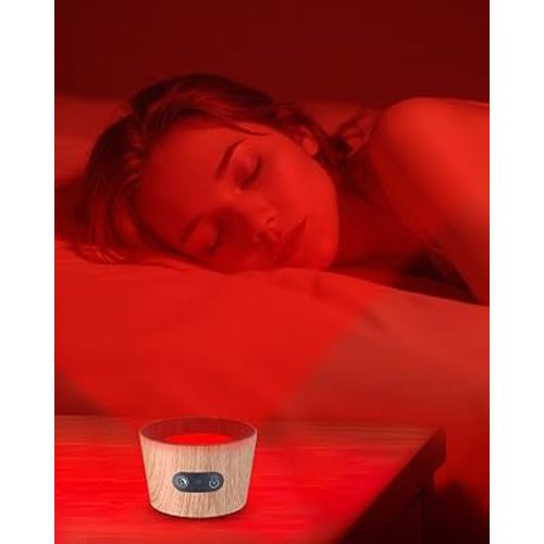 670nm Red Light Therapy Lamp for Sleep, LED Wall Sconce Lights Lamp with 360°Rotation Lighting Touch and Remote Control, Amber Night Light with 3 Brightness for Bedroom Reading Bedside